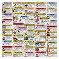New 50Pcs Anime Warning Sign Mixed Waterproof Stickers for Car Bottle Laptop Vinyl Japanese Anime Sticker
