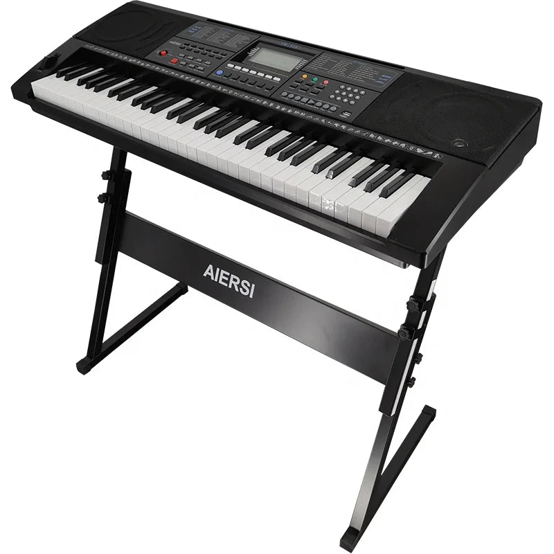 Aiersi Brand Z Style  Electronic Organ Keyboard Stand Wholesale Professional Folding Keyboard Electric Piano Stand Black Metal