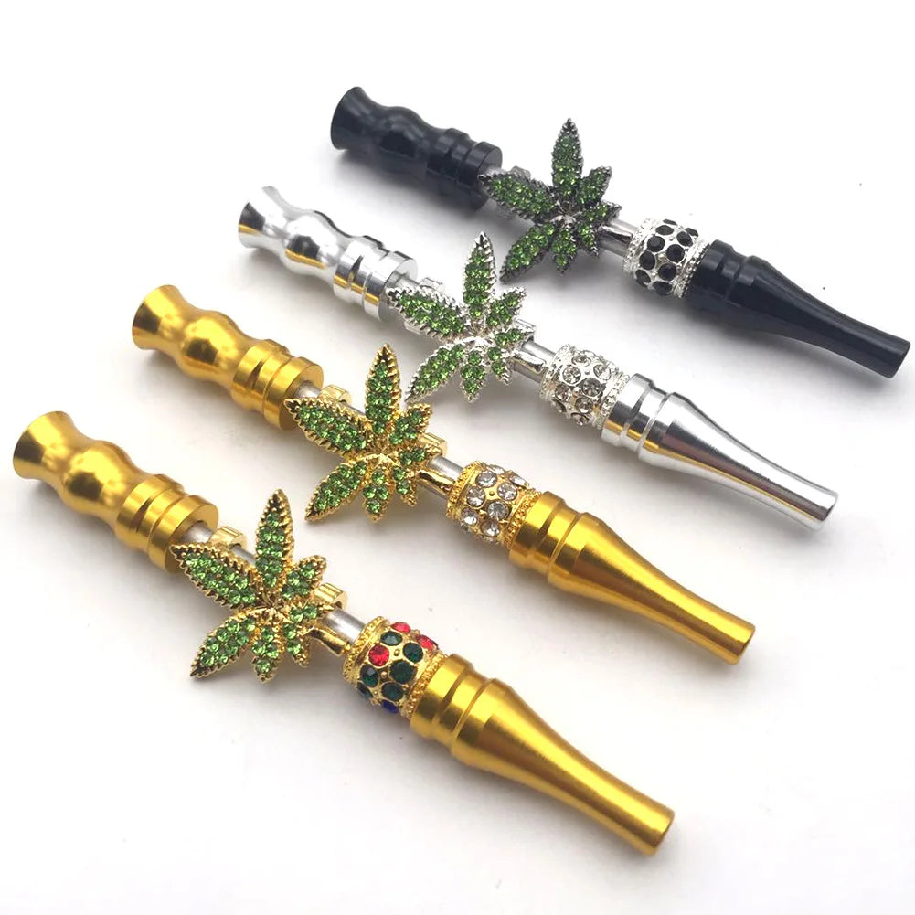 107MM Leaf Shape Green Diamond Hookah Tips for Women