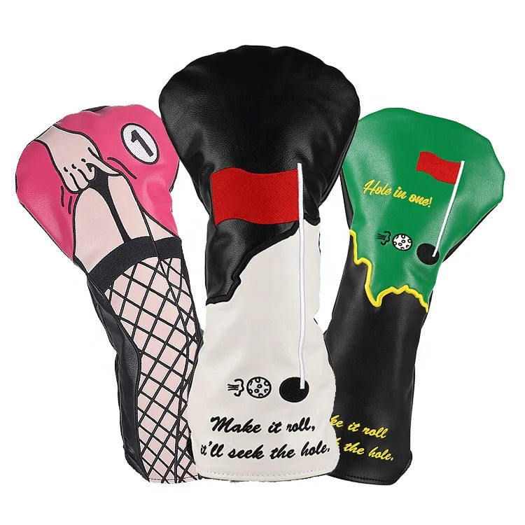 Custom Golf Accessories Club Golf Head Cover PU Leather Driver Wood Club Covers Golf Headcover