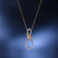 Niche Stylish 925 Sterling Silver Eternal Zircon Infinite Knot Pendant Necklaces for Women