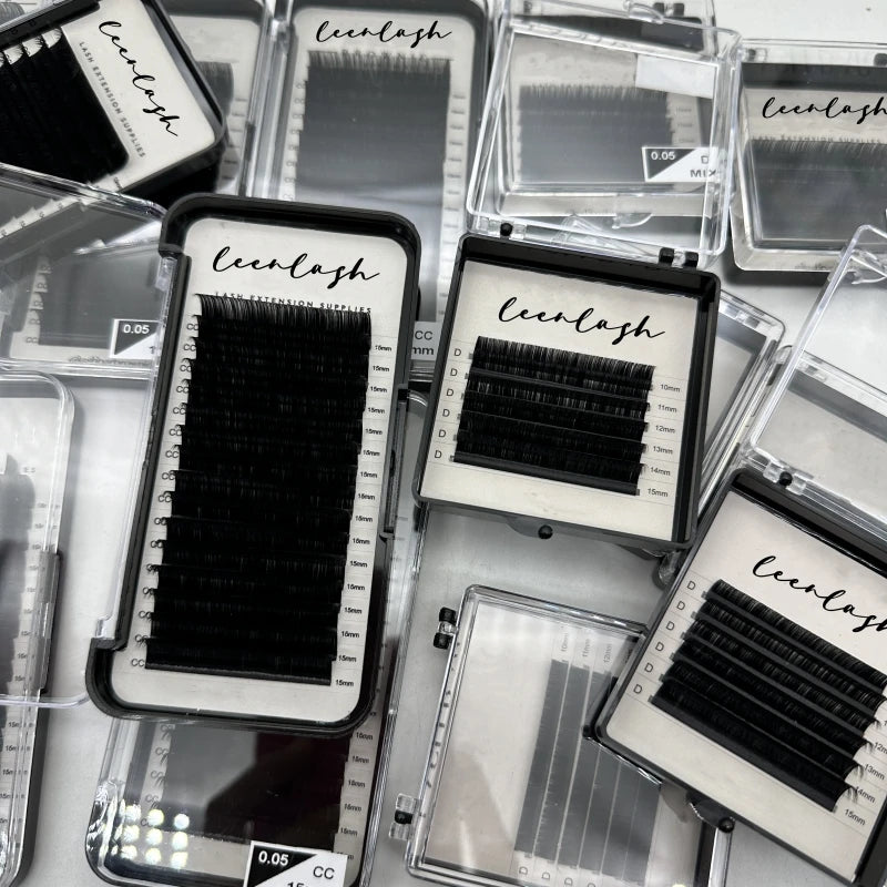Individual Russian Mega Volume Eyelash Extension Supplies Cashmere Matte Black Cashmere Lash Extensions Volume Trays