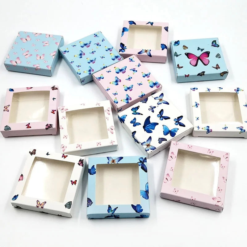 Y Private Label Cheap One Pair Cardboard Packaging Box for False Eyelash Packing Boutique Cute Lash Packing Box