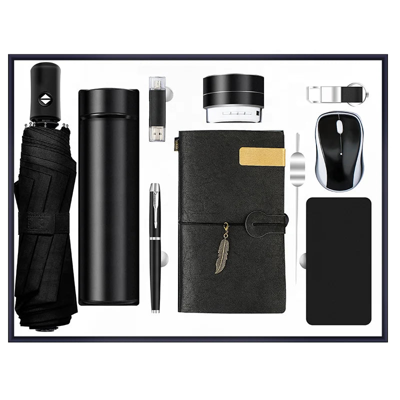 Super Luxury Business Gift Set for Corporate Promotion for Father's Day Easter Features Speaker Notebook Powerbank for Customers