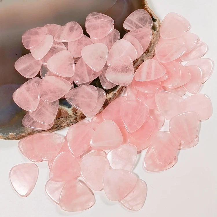HZ Crystal Printing Design Image Rose Quartz Guitar Picks Hot Sale OEM