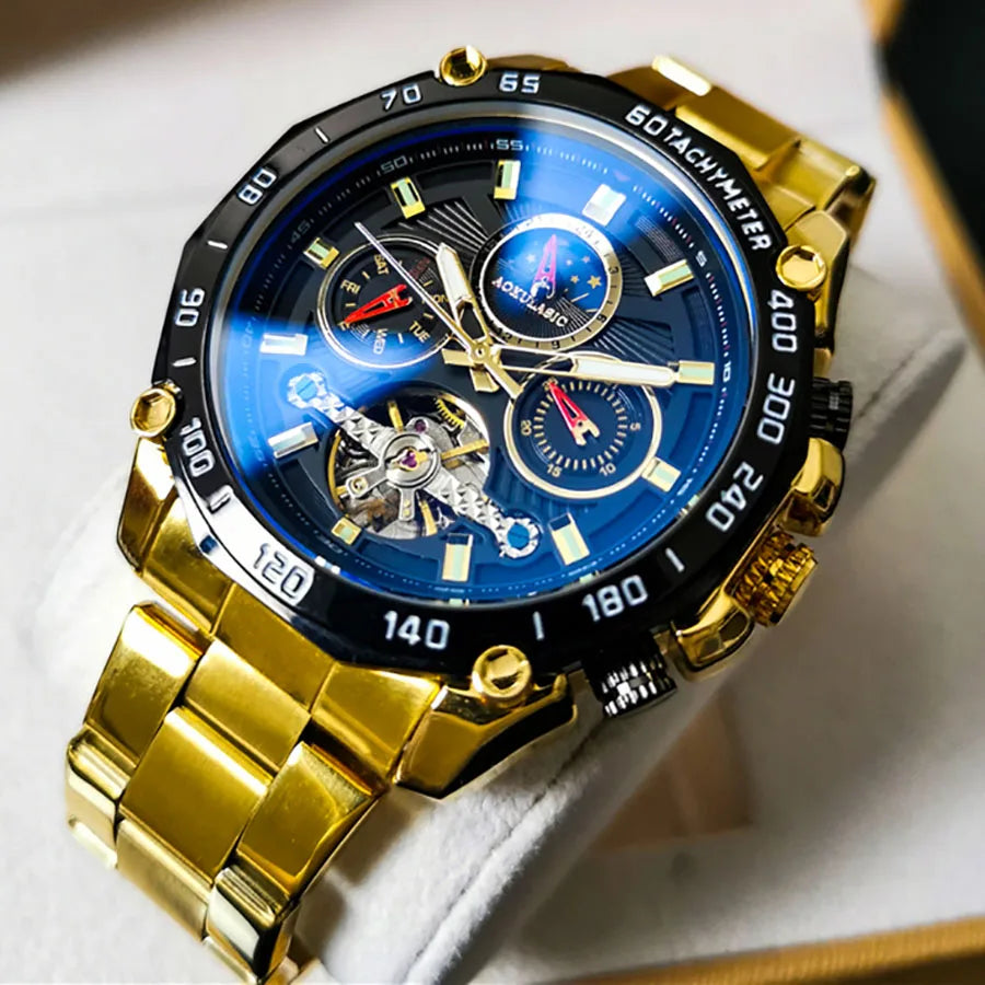 Reloj Hombre Man Watch Automatic Mechanical Watches Thick and Heavy Top Brand Sport Wristwatch Clock Relogio Masculino