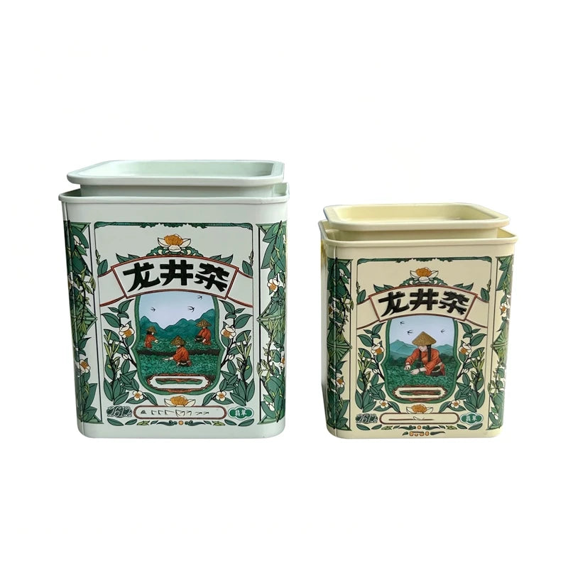 Hot Selling New Design Food Graded Airtight Rectangle Square Tea Tin Box