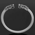 MECYLIFE High Quality Stainless Steel Open Wire Bangle Men Viking Bracelet Bangle Dragon Bangle