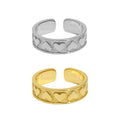 FUAMAY Fashion Rings Jewelry Women Minimalist Wide Ring 925 Sterling Silver Heart Ring