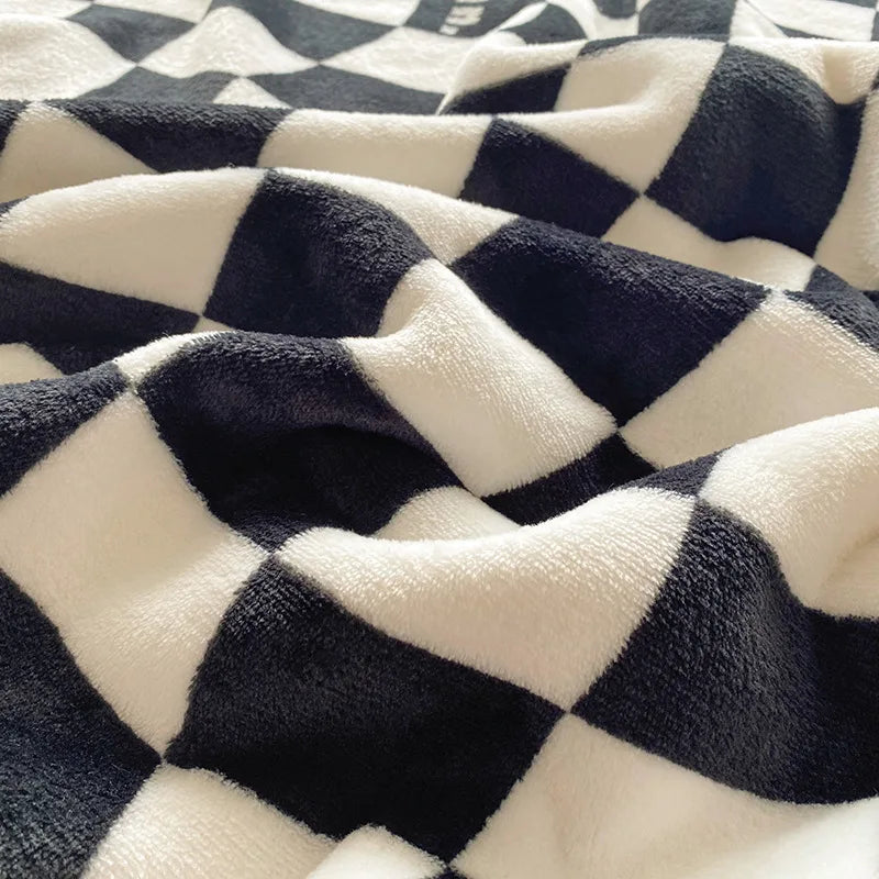 Custom Wholesale Mink Flannel Sherpa Blanket Soft Fleece Thick Printed Kids Throw Blanket for Home