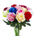 China Red Dusty Pink White Artificial Silk Real Touch Latex Velvet Rose Flower Artificial Flowers for Wedding Home Decor