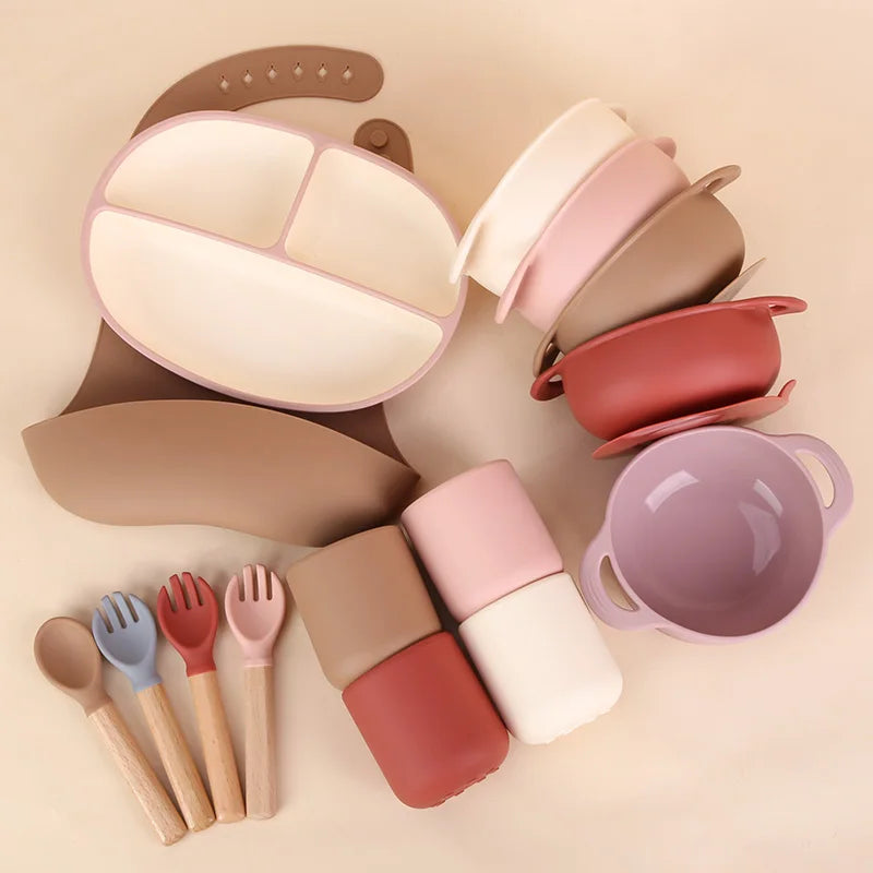 KEAN Wholesalesilicone Food Grade Bpa Free With Soft-Tip First Stage Toddler Infant Spoons Bendable Silicone Baby Spoon Sets
