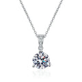1 Carat 2 Carat D Color Moissanite Diamond Pendant Necklace With Moissanite Stone 925 Sterling Silver Jewelry for Women