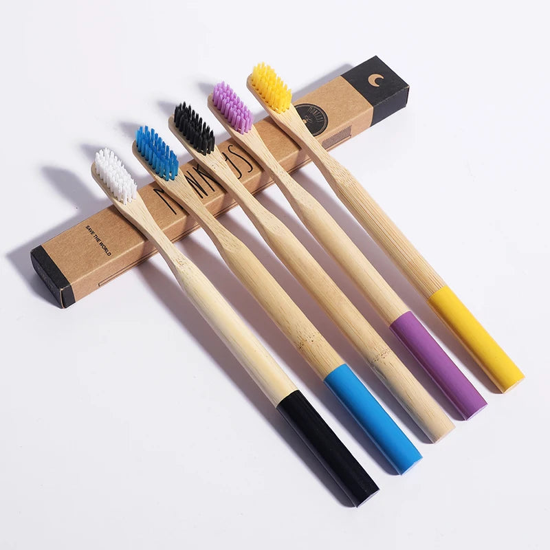 Environmental Yangzhou Bamboo Roundhandled Toothbrush Travel Kit