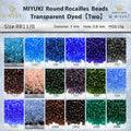 Miyuki Round Rocailles 11/0 Beads 2 mm [21 Color Transparent  Dyed Secend Series]10g Pack