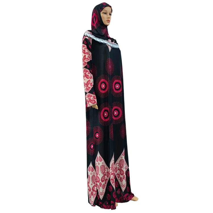 Islam Women Long Loose One Piece of Clothing Cover the Whole Body Dubai Arab Regular Female Hijab Abaya Muslim Maxi Dress Robe
