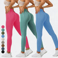 2024 New Arrivals Women Gym Workout Sportswear High Waist Seamless Knitted Yoga Pants Scrunch Push up Yoga Leggings