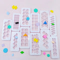 3pcs Equilateral Geometry Fondant Cookie Cutter Puzzle Fondant Cutters Fish Scale Biscuit Cutters for Cake Border Decoration