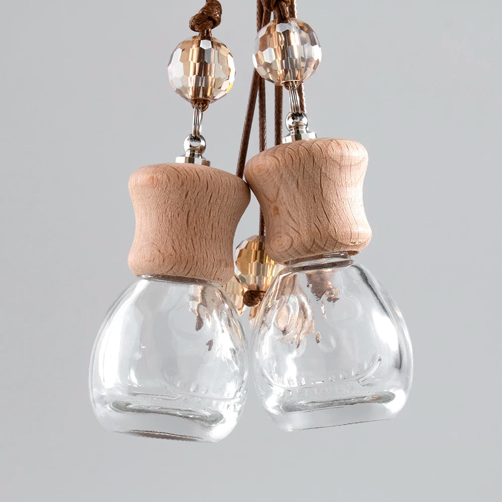 Empty Glass Hanging Car Reed Diffuser Bottles Car Air Freshener Bottle