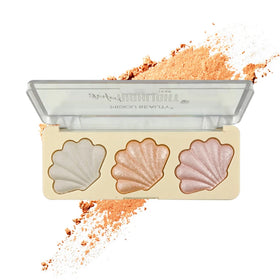 Private Label 3 Colors Highlights Brighten Skin Blusher Powder Natural Vegan Shell Blush Palette