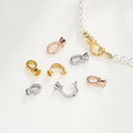 925 Sterling Silver Gold Plating Polished Pearl Empty Holder Clasp for Jewelry Making Accessories Supplies