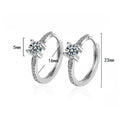 Fashion Brass Gold Silver Colors with Zircon Bead Hoop Huggie Small Earrings Jewelry China Manufacturer Supplier