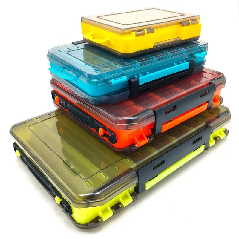 Wholesale Double Sided Thickness High Strength Fishing Box 14*10*3cm Squid Bait Lure Hook Fishing Tackle Boxes