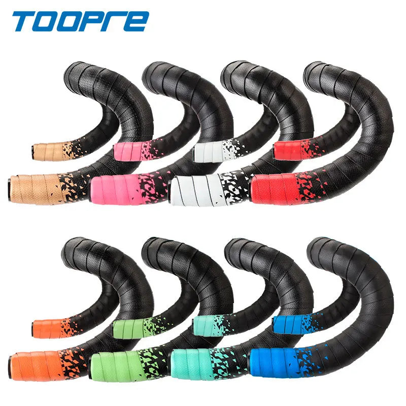 Toopre ultra Light Road Bike Handle bar Tape Gradient Color Bicycle Handlebar Tape PU+EVA Breathable Cycling Equipment bar Tape