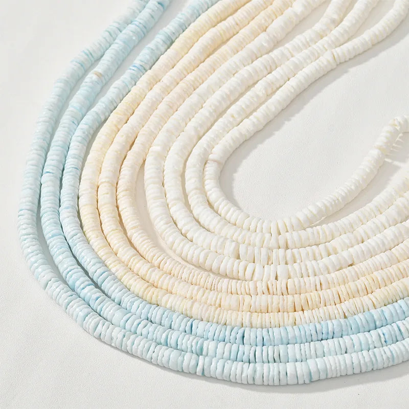6MM Natural Shell Spacer Beads Loose Shell Spacer Beads for Bracelet Necklace DIY Jewelry Making
