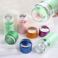 New Rotatable Transparent Nail Stamper French Nail Art Printing with Cover and Seal Metallic Color