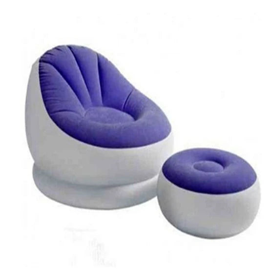 Waterhan Outdoor Indoor Exercise Ball PVC Inflatable Lounger Chair Stool Single Sofa Bed Recliner 105.5cm 20kg+ Capacity