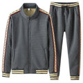 High Quality Winter Warm Patchwork Embroidered Lamb Fleece Zipper Hoodie Set
