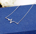 Wholesale 925 Silver Heartbeat Necklace for Women New Fashion Rhodium Plated Link Chain for Wedding Gift Engagement