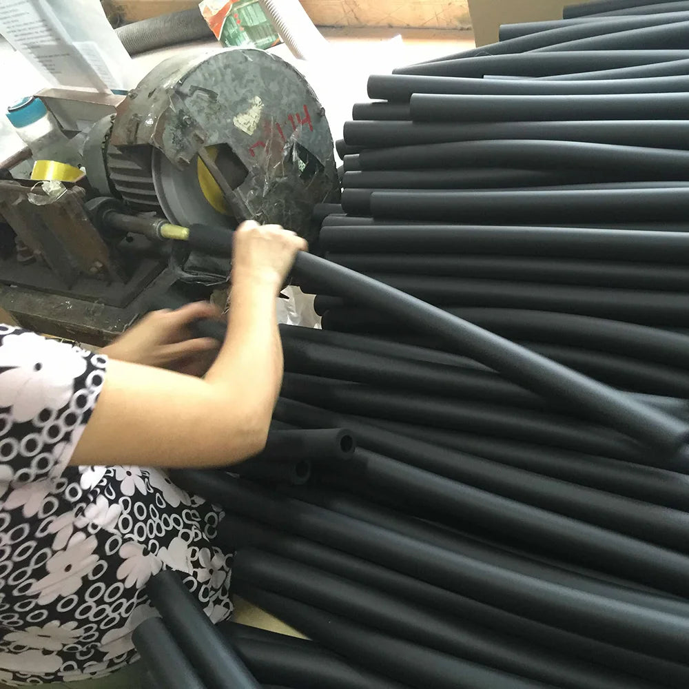 OEM Factory Custom Insulation Tube Closed Cell Foam NBR Sports Entertainment Grips Handle Sleeve Hollow Black Rubber Sleeve Tube