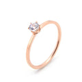 SC Exquisite Fashion Gold Plated Rings Women Anniversary Bridal Wedding Stainless Steel Ring Shiny Zircon Diamond Ring
