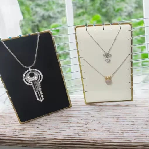 Fancy Jewelry Neck Organizer Pendant Display Stand Metal Jewelry Long Chain Display Rack For Necklaces jewelry store