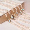Romantic Link Chain 14K Gold Plated Freshwater Baroque Pearl Necklace Waterproof White 1pcs MegaBDM
