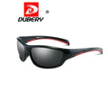 Dubery Factory UV400 Sport Pc Sunglasses 2026 Vintage Cycling Full Rim Polarized Sunglasses Adjustable Strap Black Lens for Men