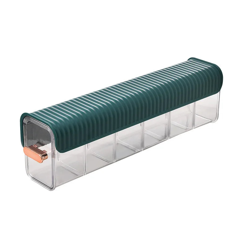 6 Slots Sliding Sock Underwear Clothing Organizer Wardrobe Wall Mounted Storage Drawer Box with Detachable Divider