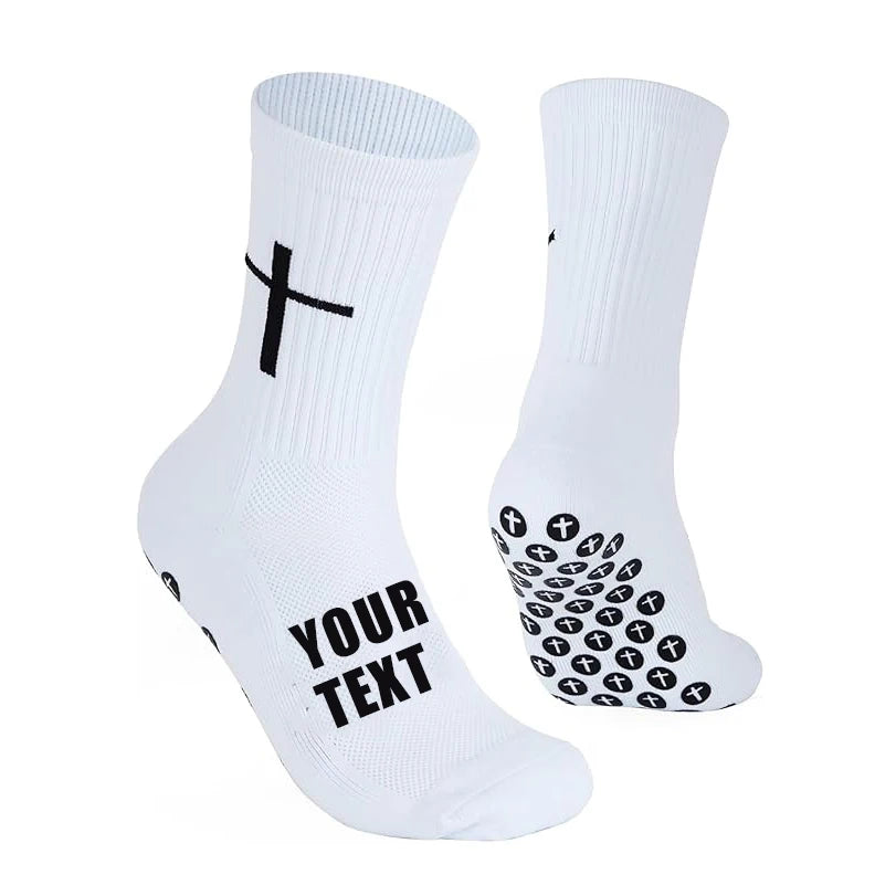 Good Quality Football Sock Custom Compression Sport Soccer Sock Customized Anti Slip Grip Soccer Sock With Logo