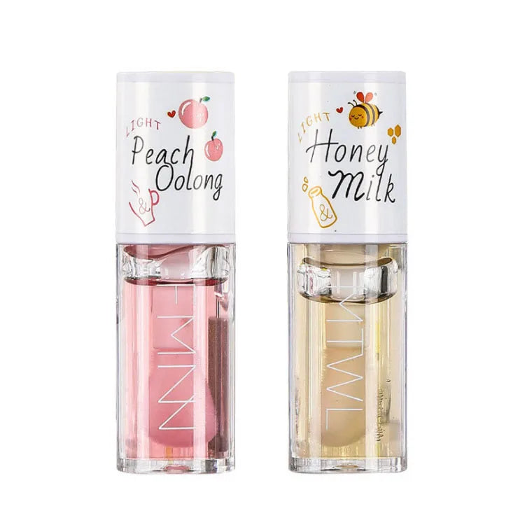 Wholesale Organic Honey Milk & White Peach Oolong Lip Oil Repairing Moisturizing Fading Lip  Blam