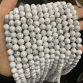 Wholesale Natural Gemstone Beads 4/6/8/10/12 White Turquoise Howlite Beads for Jewelry Making