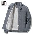 Liu Ming Hot Selling 2025 Fashion Winter Windbreaker Fleece Thick Warm Corduroy Jackets Single Breasted Coats for Men
