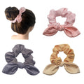 Cute Hair Accessories Smooth Rabbit Ears Hair Bows Scrunchies for Ponytail