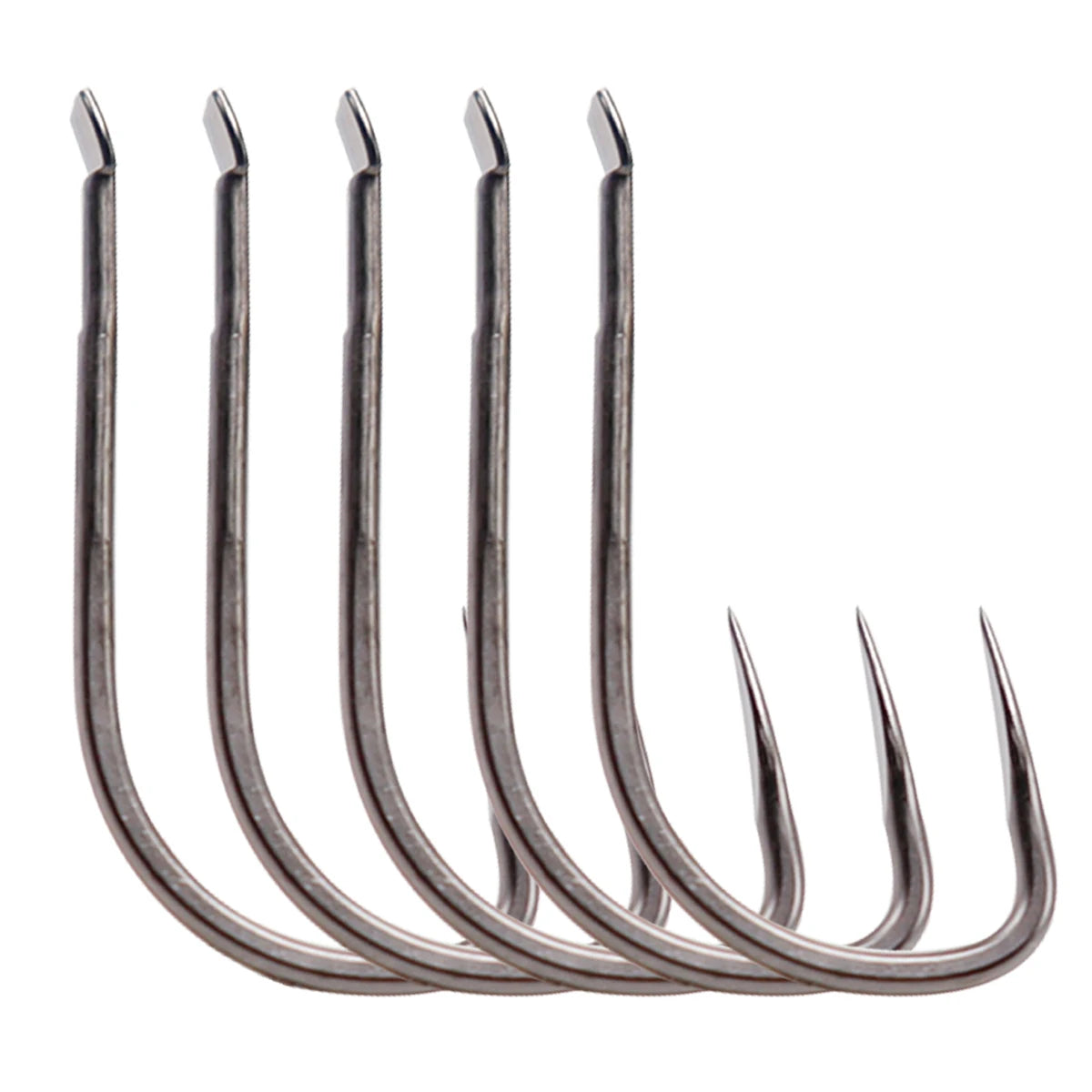 Fishing Hooks Saltwater Titanium Alloy Barbless Flat Triangle Hook Squid Jig Hook