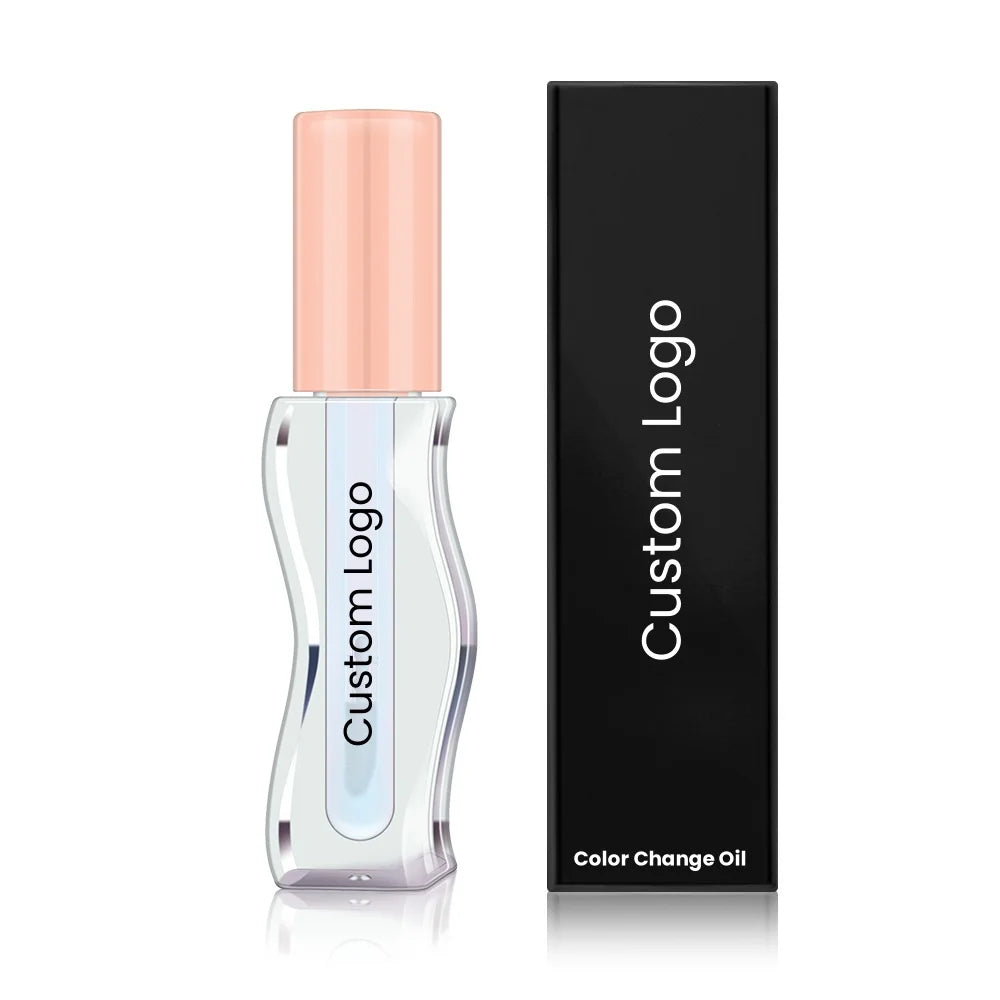 Wholesale 6 Flavoring Vegan Fruit Lip Oil Gloss Grow Balm Private Label Lip Oil Custom Logo Changes Color Lip Oil