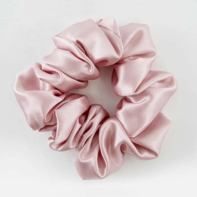 100% Natural Real Hair Ties Women Silk Scrunchies for Ponytail Holder