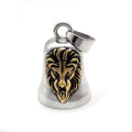 Motorcycle Luck Bell Vintage Punk Style Cross Guardians Wing Bells Hanger Pendant Necklace