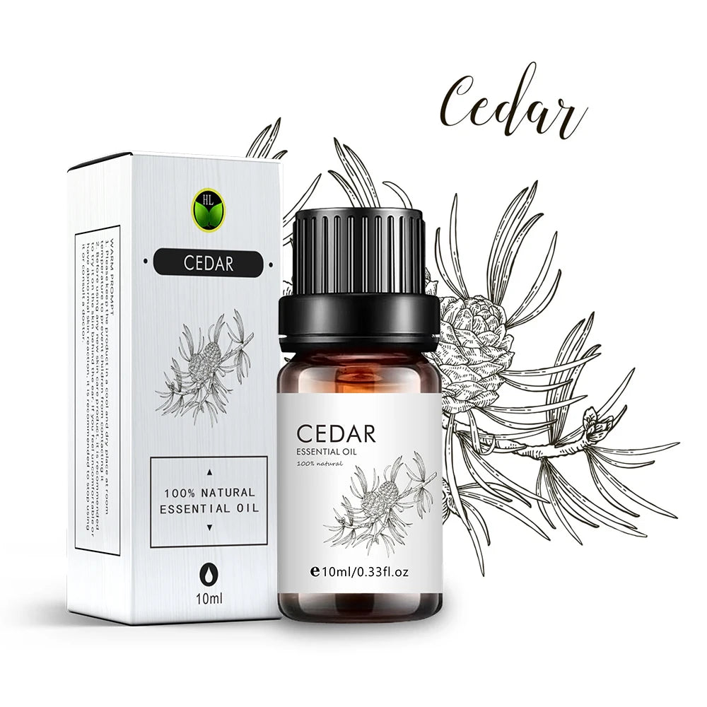 Cedarwood Essential Oil Fragrance for Aromatic Diffuser - 100% Pure Natural Cedrus Deodara Wood Steam Distilled | 10ML