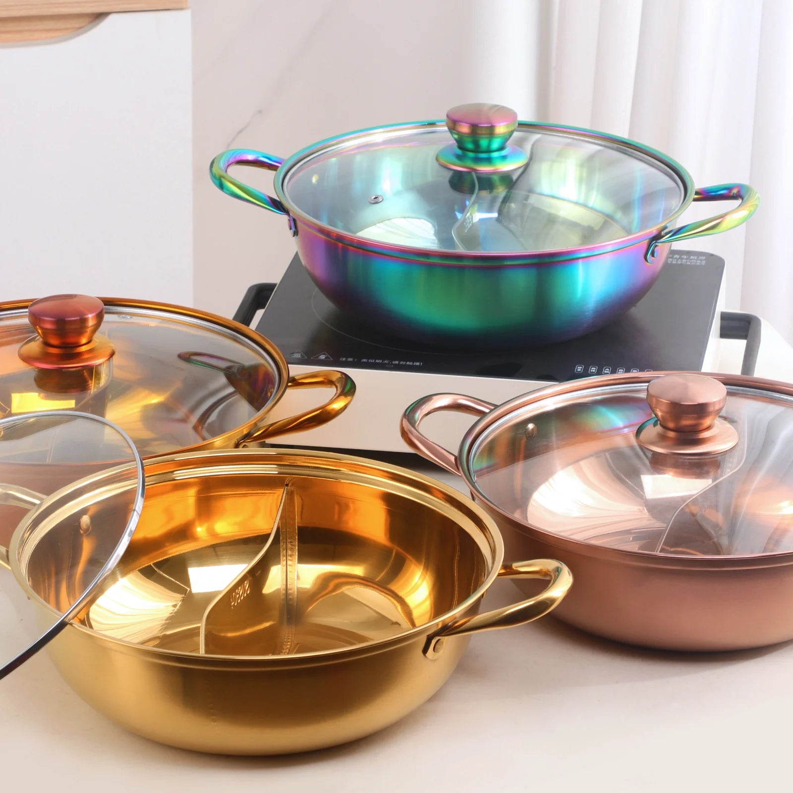 Custom Kitchenware Pots Stainless Steel Nonstick Hot Pot Cooking Pots Cookware Sets